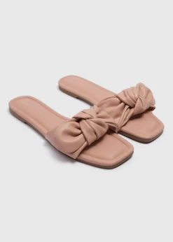 Nude Knot Mule Sandals