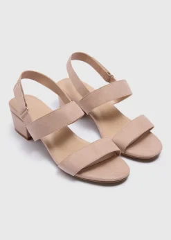 Nude Wide Fit Block Heels