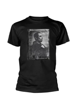Oasis Liam Gallagher Black Monochrome Cotton T-Shirt