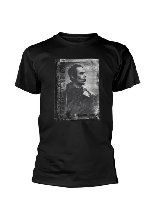 Oasis Liam Gallagher Black Monochrome Cotton T-Shirt