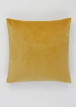 Ochre Large Soft Velour Cushion