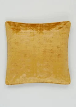 Ochre Velvet Foil Cushion
