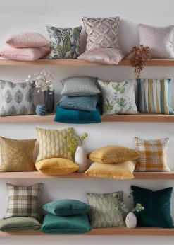 Ochre Velvet Foil Cushion