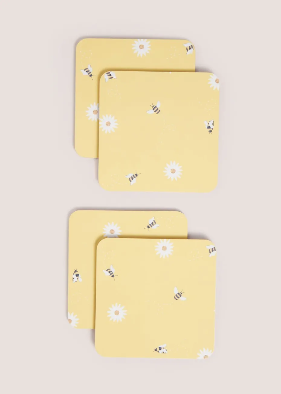 Orange Daisy Bee Oven Gloves (19cm x 90cm)