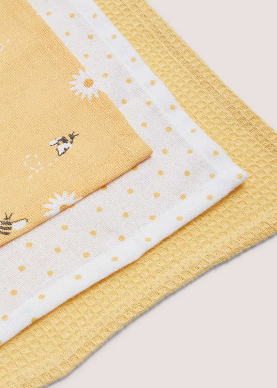 Orange Daisy Bee Oven Gloves (19cm x 90cm)