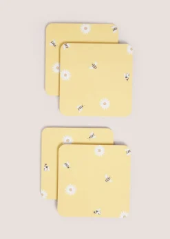 Orange Daisy Bee Oven Gloves (19cm x 90cm)