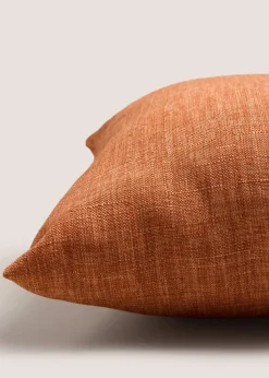 Orange Linen Look Cushion