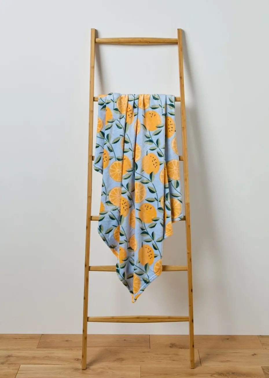 Orange Printed Throw