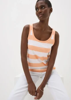 Orange Stripe Slub Vest