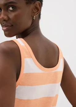 Orange Stripe Slub Vest