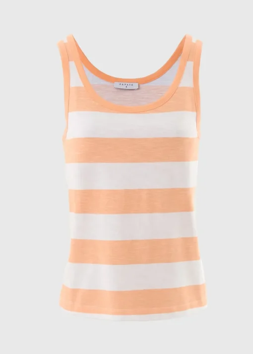 Orange Stripe Slub Vest