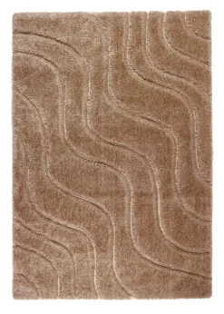 Origins Beige Soft Carved Wave Rug