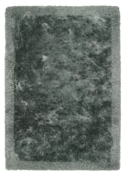 Origins Charcoal Shimmer Shaggy Border Rug