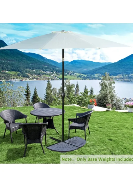 Outsunny 2 Pack Garden Resin Parasol Bases