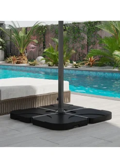 Outsunny 4 PCs Cantilever Parasol Weights Water & Sand Filled (15L)