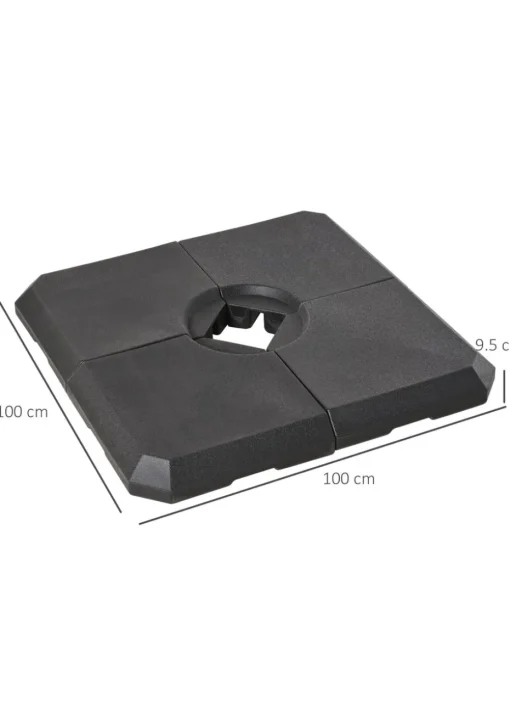 Outsunny 4 PCs Cantilever Parasols Base (Up to 120kg)