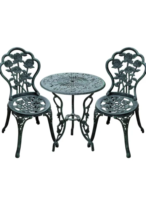 Outsunny 3 Piece Garden Cast Aluminium Bistro Set