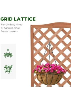 Outsunny Brown Garden Wooden Planter Box (76x36x170cm)