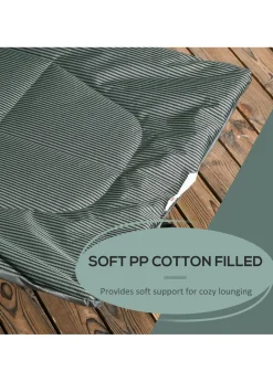 Outsunny Camping Bed w/ Carry Bag, Magazine Bag & Cup Holder, Grey