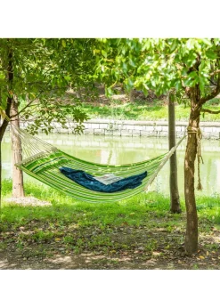 Outsunny Double Cotton Hammock Camping Bed Swing