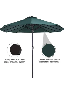 Outsunny Double-Sided Garden Parasol (4.6m) - NO BASE