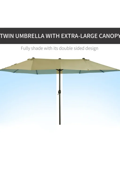 Outsunny Double-Sided Garden Parasol (4.6m) - NO BASE
