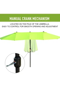Outsunny Double-Sided Garden Parasol (4.6m) - NO BASE