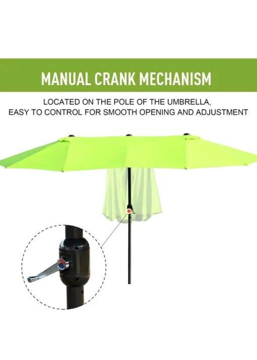 Outsunny Double-Sided Garden Parasol (4.6m) - NO BASE