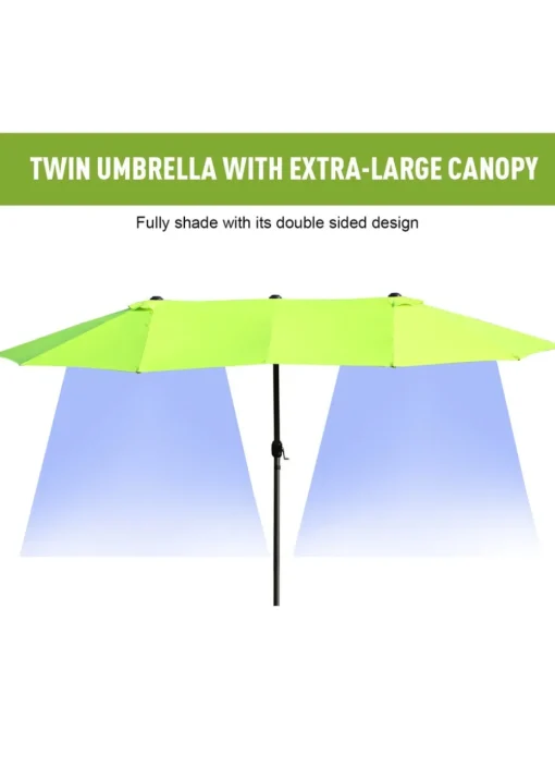 Outsunny Double-Sided Garden Parasol (4.6m) - NO BASE