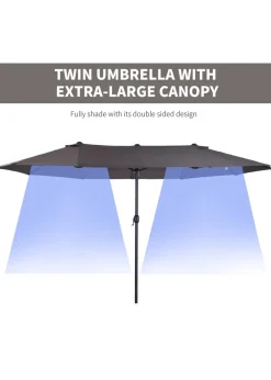 Outsunny Double-Sided Garden Parasol (4.6m) - NO BASE