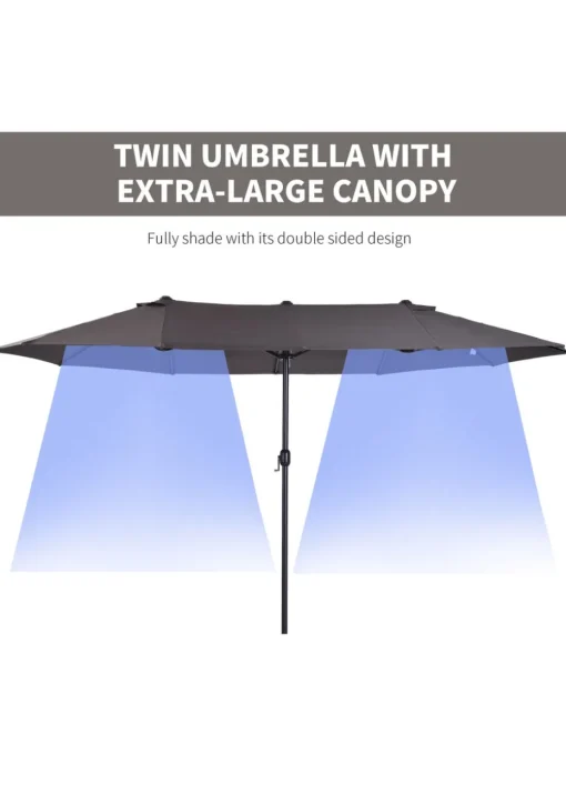 Outsunny Double-Sided Garden Parasol (4.6m) - NO BASE