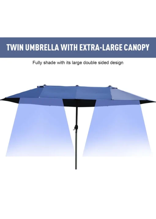 Outsunny Double-Sided Garden Parasol (4.6m) - NO BASE