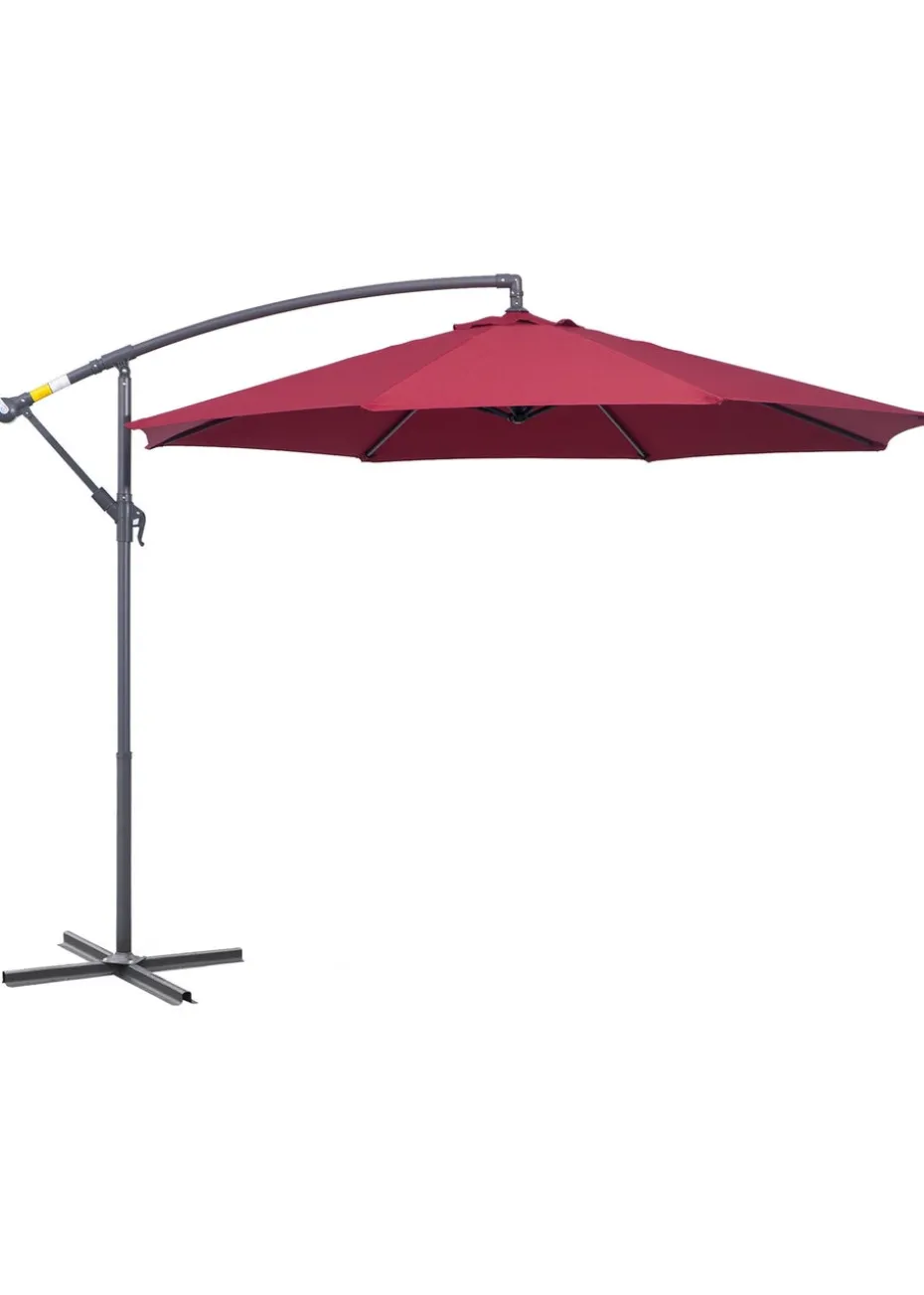 Outsunny Garden Banana Parasol Cantilever Umbrella (3m)