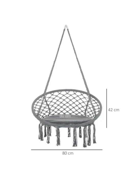 Outsunny Hanging Garden Hammock Chair with cotton