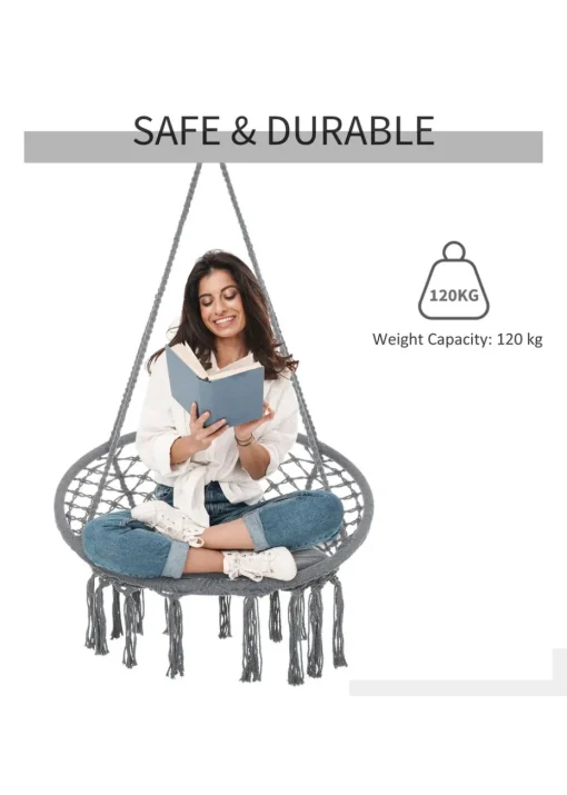 Outsunny Hanging Garden Hammock Chair with cotton