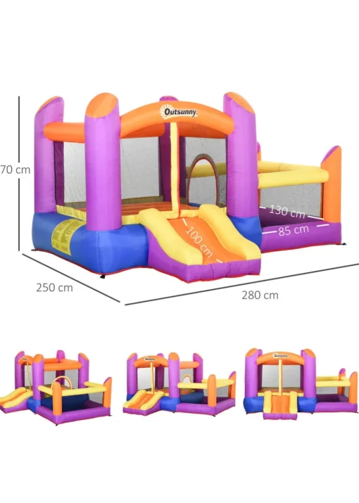 Outsunny Inflatable Bouncy Castle (170cm x 280cm x 250cm)