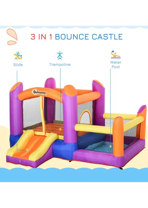 Outsunny Inflatable Bouncy Castle (170cm x 280cm x 250cm)