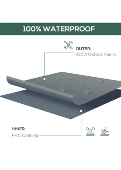 Outsunny Outdoor Garden 2 - 3 Seater Sofa Cover Furniture Set Cover