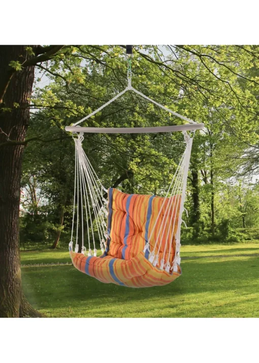 Outsunny Outdoor Hammock Swing Seat with Soft Padded Seat & Backrest