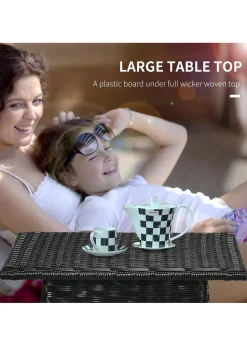 Outsunny PE Rattan Outdoor Coffee Table Easy Match Rattan Side Table