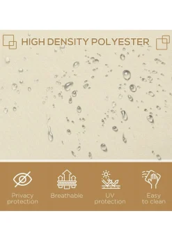 Outsunny Retractable Side Awning Screen Fence Patio Privacy Divider