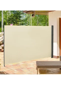 Outsunny Retractable Side Awning Screen Fence Patio Privacy Divider