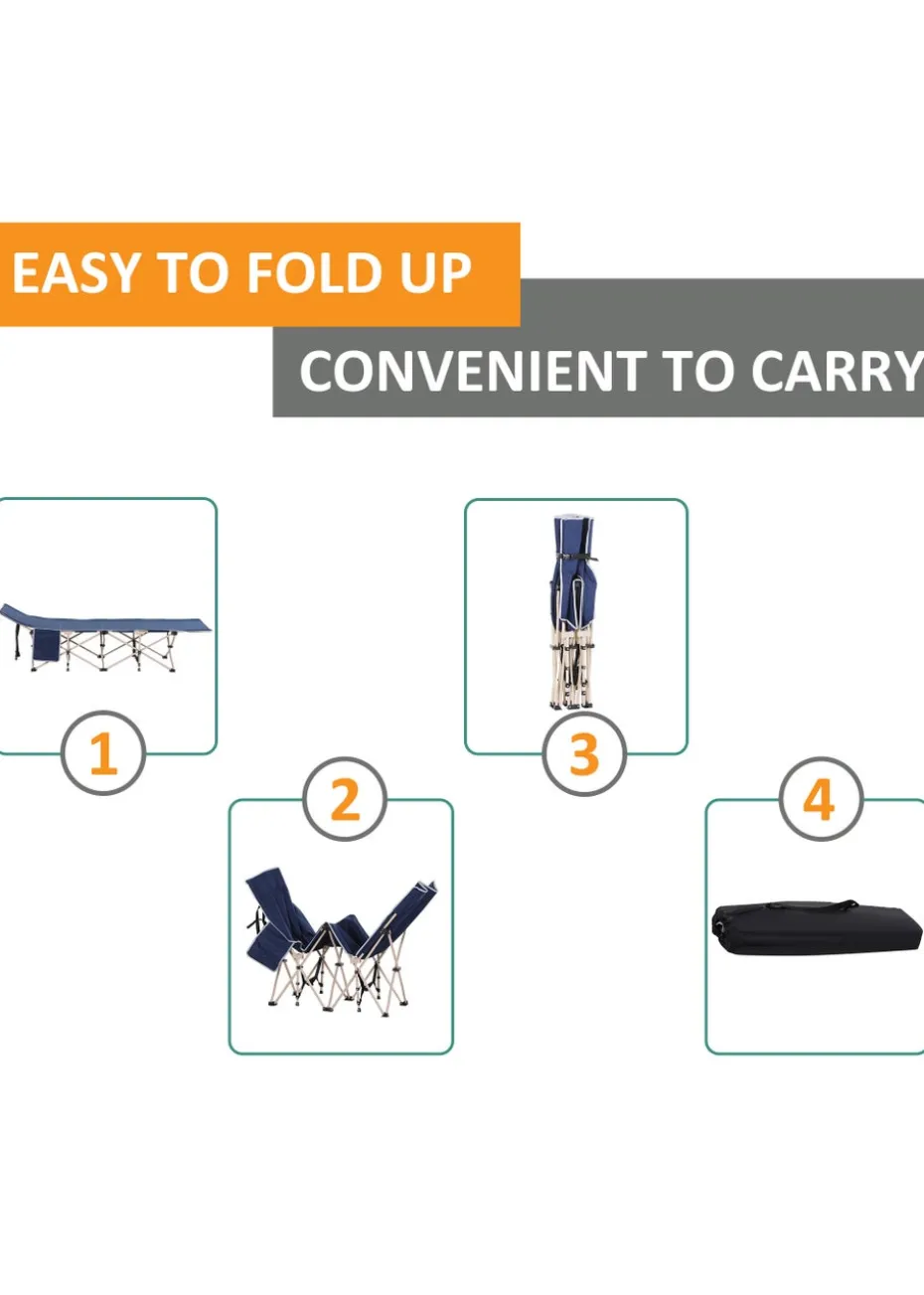 Outsunny Single Foldable Camping Bed (190cm x 68cm x 52cm)