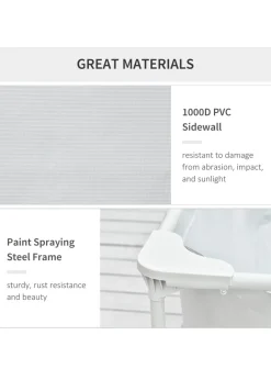 Outsunny Steel Frame Pool with Filter Pump Ground Swimming Pool