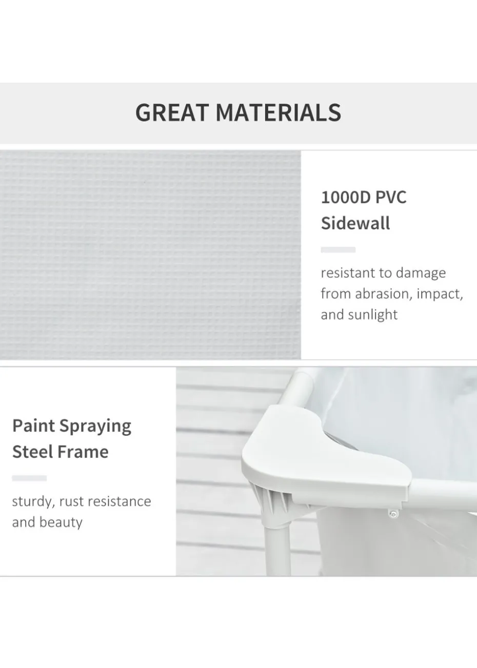 Outsunny Steel Frame Pool with Filter Pump Ground Swimming Pool