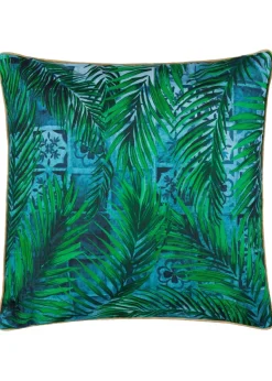Paoletti Dark Blue Majorelle Palm Outdoor Outdoor Cushion
