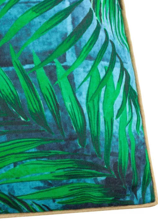 Paoletti Dark Blue Majorelle Palm Outdoor Outdoor Cushion