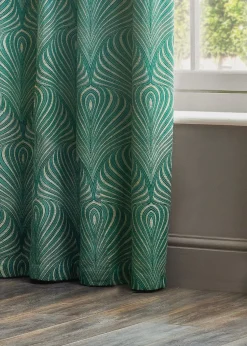 Paoletti Gatsby Jacquard Eyelet Curtains