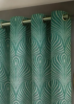 Paoletti Gatsby Jacquard Eyelet Curtains