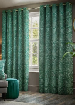 Paoletti Gatsby Jacquard Eyelet Curtains